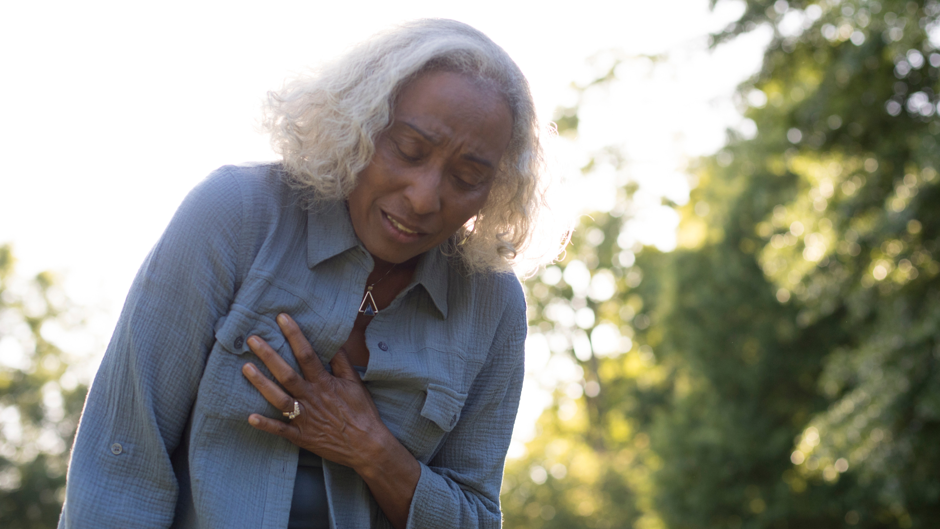 chest pain stock image